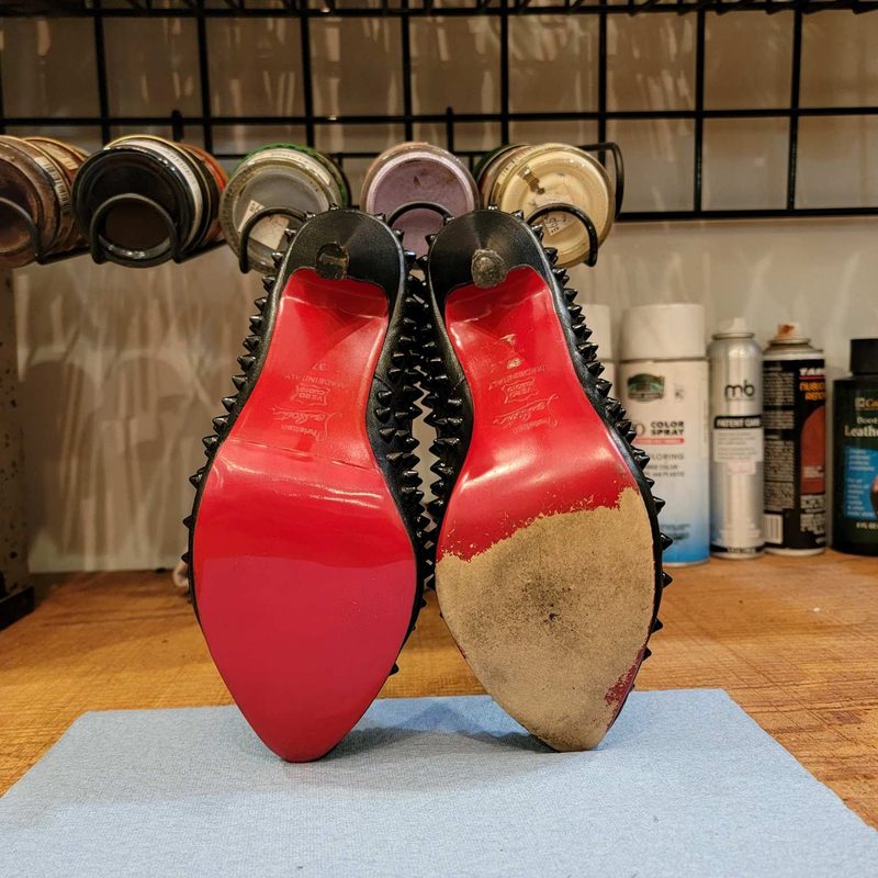 Casali mirror sole on Louboutin heel